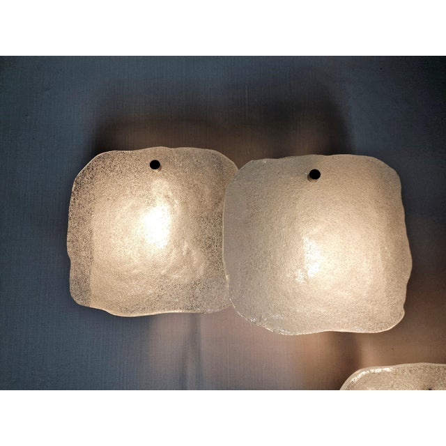 1970s Frosted Glass Wall Sconces from Kalmar Francken KG, 1970s, Set of 2 For Sale - Image 5 of 13