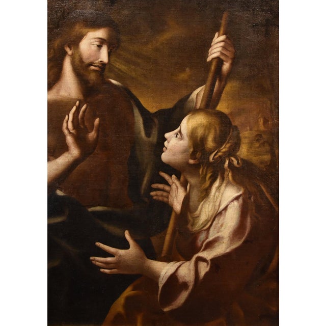 Circle of Carlo Cignani, Noli Me Tangere, 1650, Oil on Canvas For Sale - Image 7 of 11