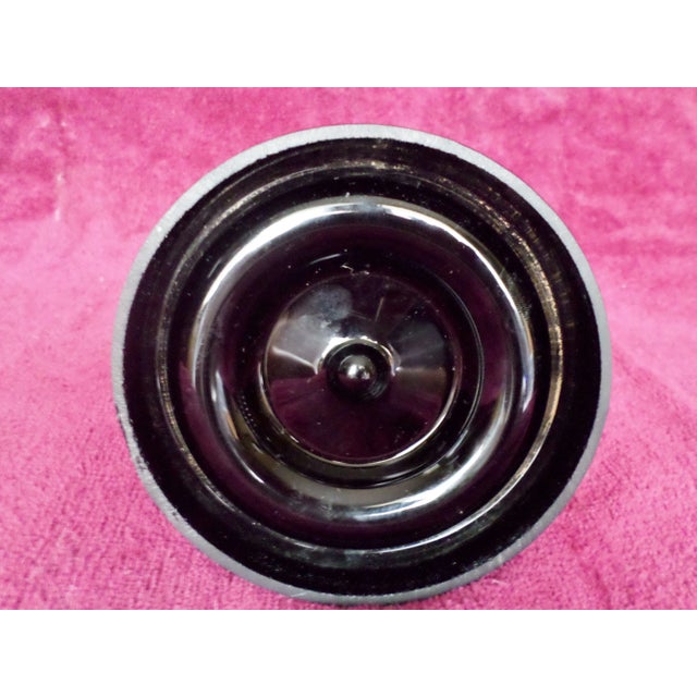 Antique French Satin Glass Cherub Top With North Wind Face Center Inkwell For Sale - Image 12 of 12