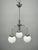 Czech Bauhaus Chandelier with Opaline Glass Globes, 1940s For Sale - Image 16 of 17