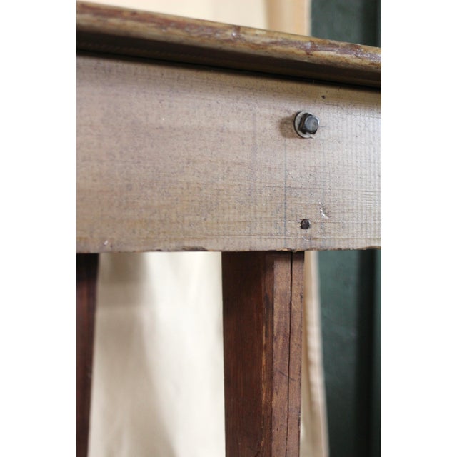 Antique Farmhouse Dining or Harvest Table For Sale - Image 9 of 14