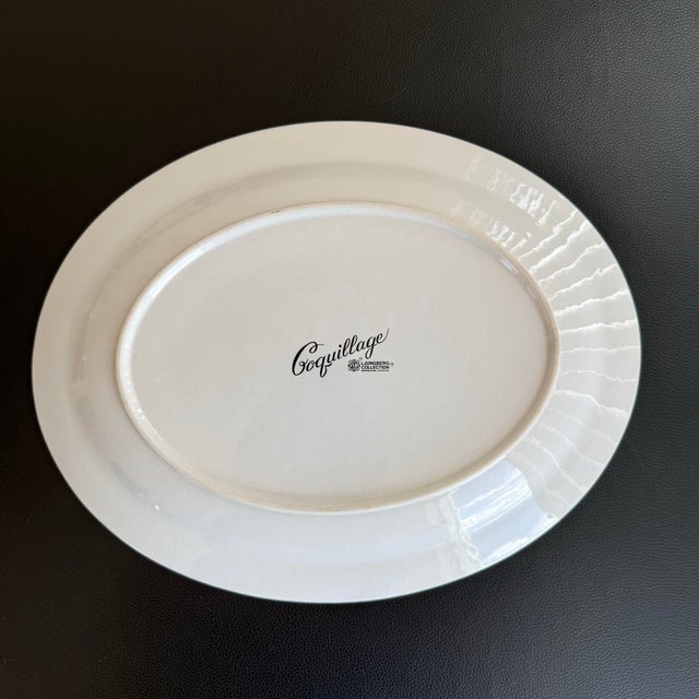 1980s Vintage Ljungberg Coquillage 14” Ceramic Serving Platter Lobster Shrimp Crab Seafood For Sale - Image 5 of 11