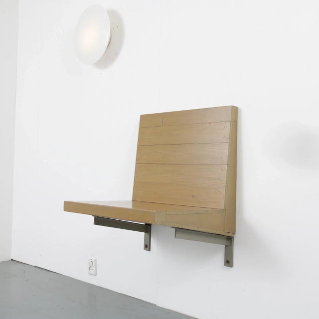 This iconic, wall mounted seat was designed by Dom Hans van der Laan in the Netherlands in the 1970s. It’s eye-catching,...