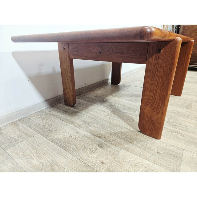 Brown Vintage Danish Teak Coffee Table, 1970s For Sale - Image 8 of 18