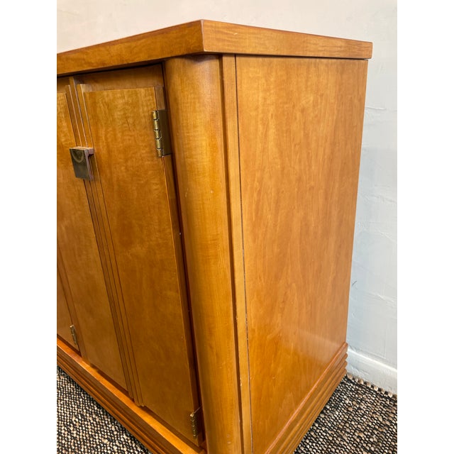 1970s Vintage 1970s Hickory White Credenza Dresser Art Deco Style For Sale - Image 5 of 11