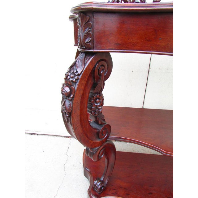 Large Napoleon III Mahogany Console, 1900s For Sale - Image 5 of 14