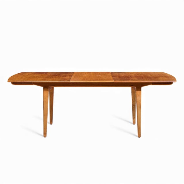 Mid 20th Century Knud Andersen for Jca Jensen Mid 20th Century Danish Teak Hidden Leaf Dining Table For Sale - Image 10 of 13
