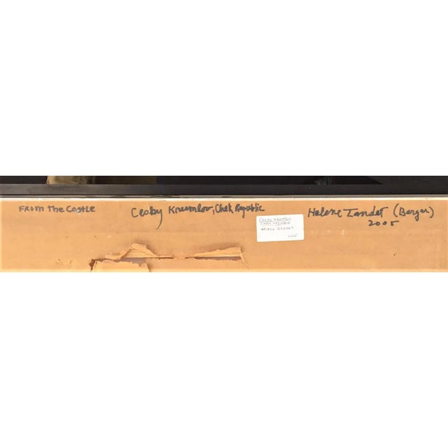 Rustic Original Signed Oil Painting by Helene Berger Titled "From the Castle" For Sale - Image 3 of 4