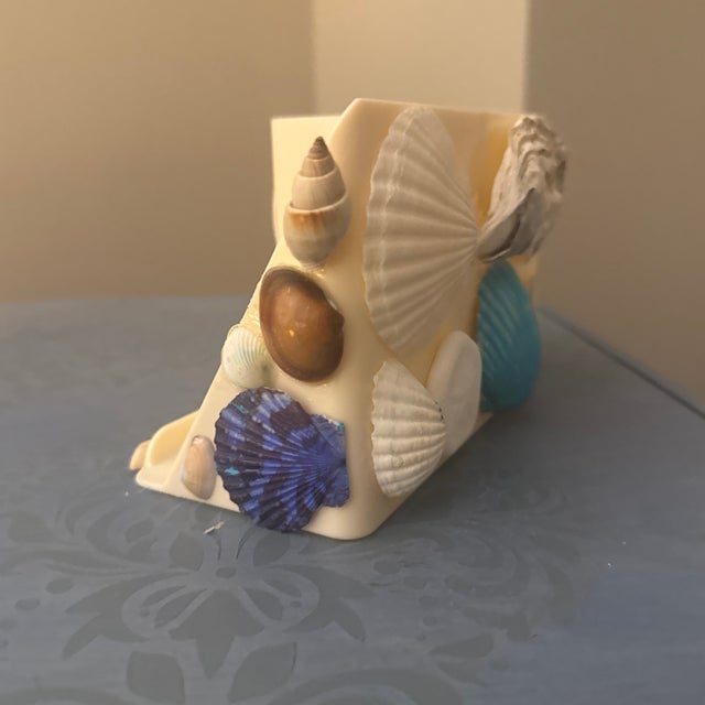 Whimsical Seashell-Encrusted Desk Organizer For Sale - Image 4 of 7