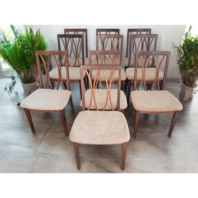 Wood Vintage Dining Chairs in Teak from G-Plan, 1960s, Set of 10 For Sale - Image 7 of 18