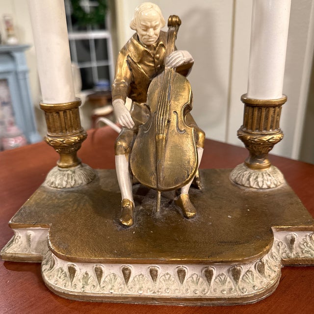 This elegant little lamp was produced in 1932 by the JB Hirsch company, and was designed by sculpter John Ruhl. It is...