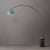 Nova Iconic 95" Arc Floor Lamp, Mid-Century Modern, Turquoise Shade, Black Nickel, Marble Base For Sale - Image 4 of 8