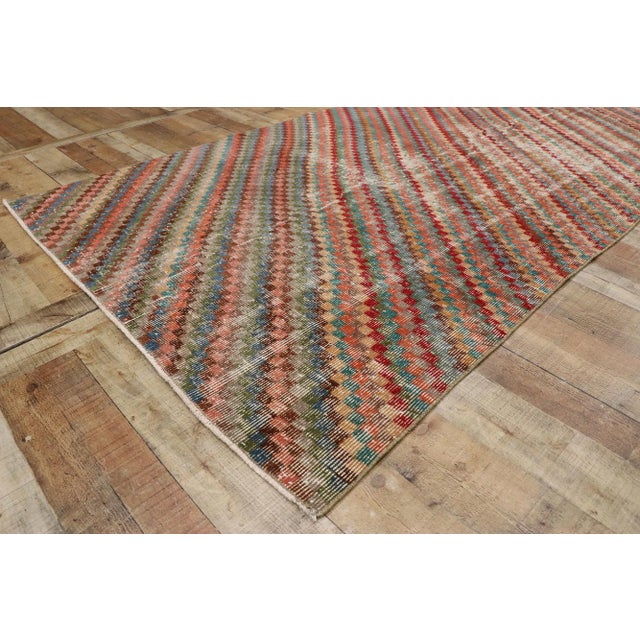 Textile Vintage Turkish Sivas Rug - 04'08 X 08'06 For Sale - Image 7 of 10