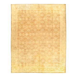 Ivory Persian Vintage Tabriz 9'.11'' X 12'7'' For Sale