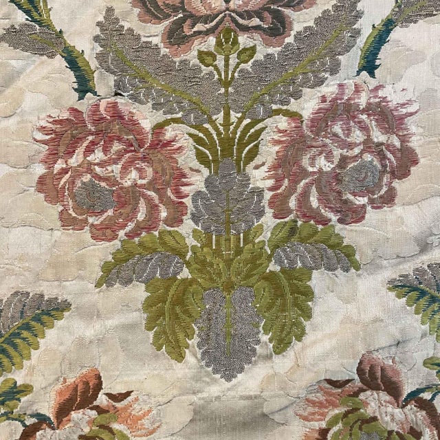 Antique Embroidered Round Tablecloth, 1700s For Sale - Image 4 of 10