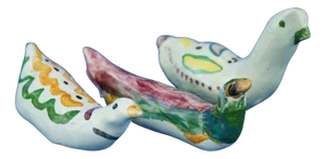 20th Century Ceramic Animal and Bird Sculptures in the style of Vietri Studeman from Icaro, Rhodes, Greece, Set of 3