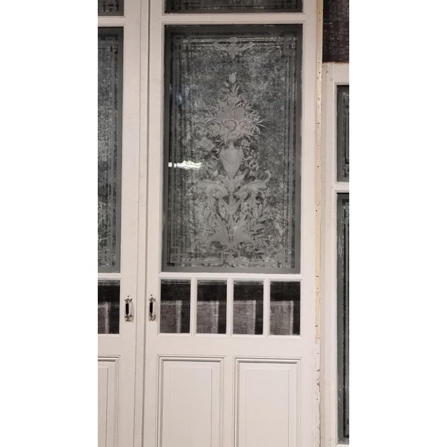 Antique Edged Interior Sliding Double Doors, 1890s, Set of 7 For Sale - Image 6 of 15