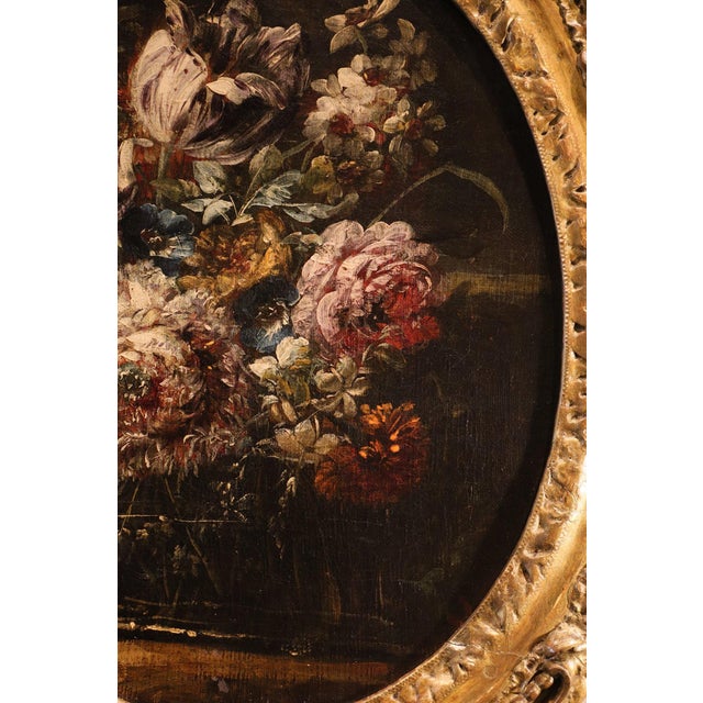 Early 18th Century Workshop of Margherita Caffi, Still Lifes of Flowers, 1700, Oil on Canvases, Set of 2 For Sale - Image 5 of 16