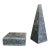 Vintage Neoclassical Postmodern Green Marble Obelisk and Decorative Box- Set of 2 For Sale