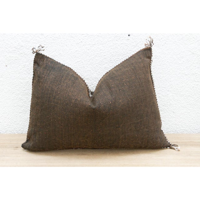 Textile Raven Dunes Silk Rug Lumbar Pillow For Sale - Image 7 of 8