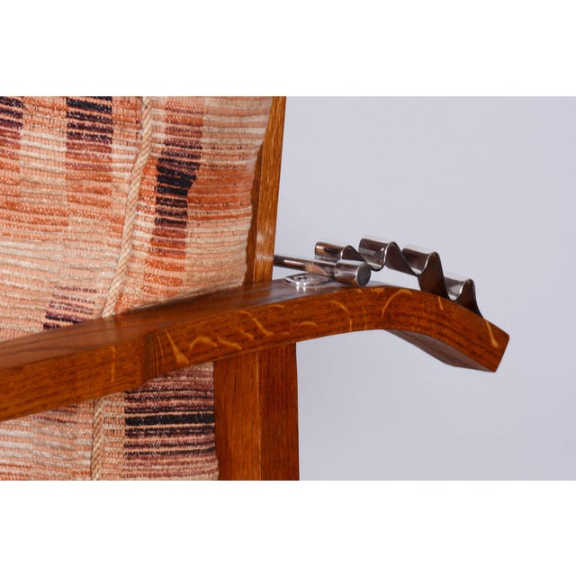 Vintage Art Deco Chairs in Oak by Jindřich Halabala for Up Závody, 1930s, Set of 2 For Sale - Image 3 of 10