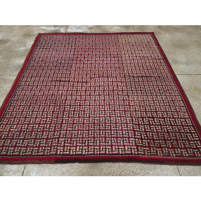 Mid 20th Century Galerie Shabab Collection Mid-20th Century American Hook Rug For Sale - Image 5 of 11
