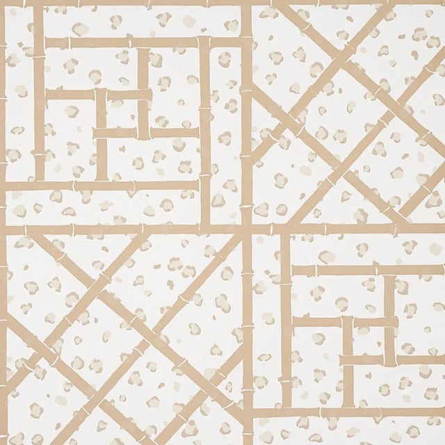 Schumacher Sample - Schumacher X Cristina Buckley Fancy Beast Wallpaper in Sand For Sale - Image 4 of 4