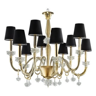 Venetian Rostrato Murano Glass Chandelier by Simoeng for Simoeng For Sale