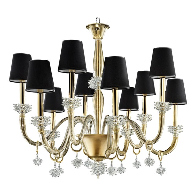 Venetian Rostrato Murano Glass Chandelier by Simoeng for Simoeng For Sale