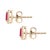 Not Yet Made - Made To Order 14k Gold Cluster Diamond and Ruby Wedding Stud Earrings- a Pair For Sale - Image 5 of 12