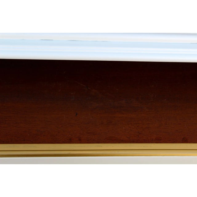 1960s 1960's White and Gold Chippendale Style Highboy of Six Drawers For Sale - Image 5 of 9