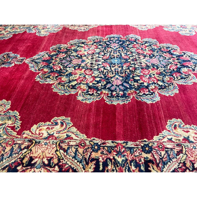 Traditional Antique Persian Laver Kerman Rug, 4' X 7'2" For Sale - Image 3 of 11
