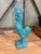 Farmhouse Vintage Turquoise Glazed Ceramic Rooster Figurine For Sale - Image 3 of 6