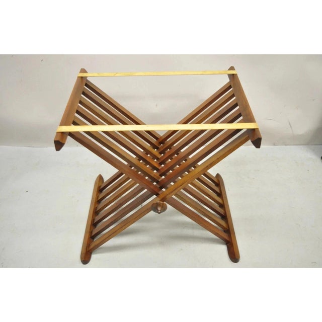 Stewart MacDougall Kipp Stewart Drexel Walnut Folding Campaign Table (A) For Sale In Philadelphia - Image 6 of 12