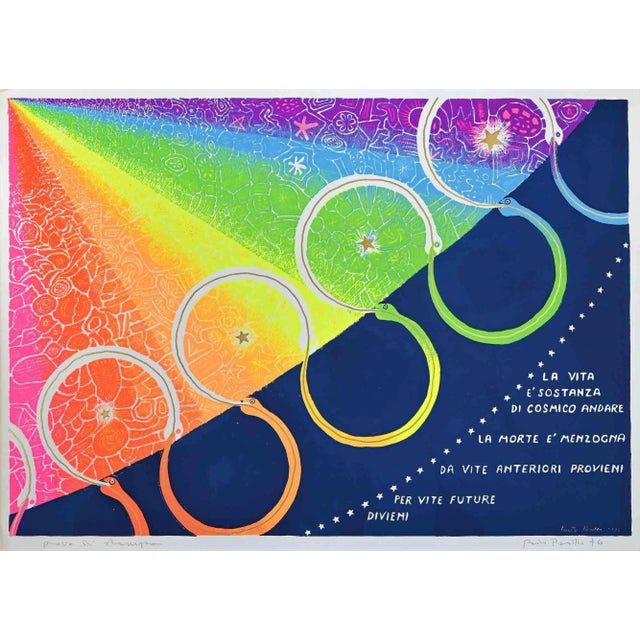 Paolo Pasotto, Life and Death, Original Screen Print, 1976 For Sale