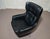 Vintage Black Leather Swivel Chair by H.W. Klein for Bramin Møbler, 1970s For Sale - Image 12 of 14
