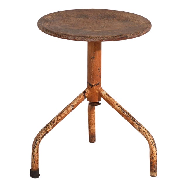 Vintage Stool in Metal, 1950 For Sale