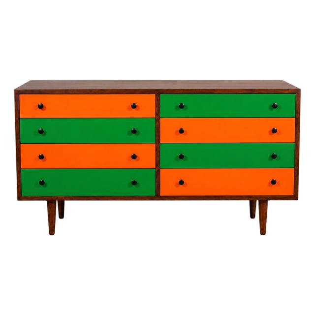 Multi-Color Lacquered Dresser in Manner of Glenn of California. For Sale