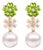 Nina Zhou 8.38ctw Island Blossoms Peridot, Opal, Diamond & Pearl Convertible Drop Earrings For Sale
