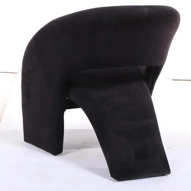 Textile 1980s Postmodern Armchair in the Style of Jaymar For Sale - Image 7 of 9