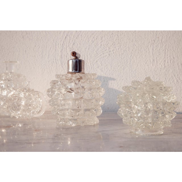 Glass Set of 4 Ercole Barovier Rostrato Murano Italian Glass Vase for Barovier & Toso, 1940s For Sale - Image 7 of 13