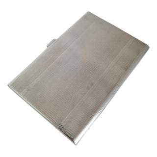 Art Deco Sterling Silver Cigarette Case by John Henry Wynn, 1939 For Sale