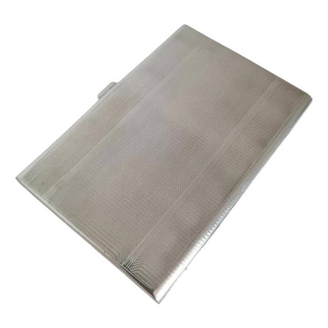 Art Deco Sterling Silver Cigarette Case by John Henry Wynn, 1939 For Sale