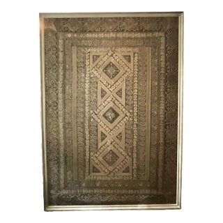 1920s Oversized Ottoman Empire Framed Embroidery Panel For Sale