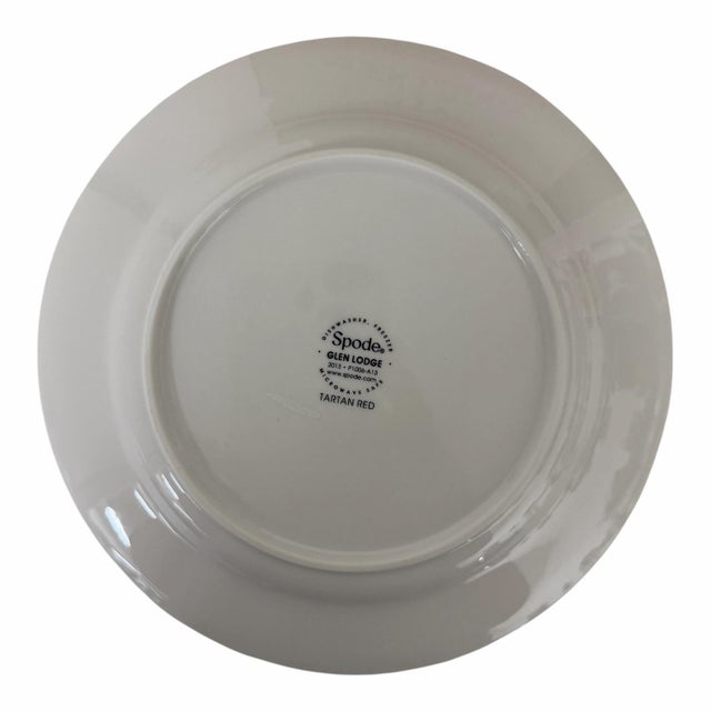 Farmhouse Spode Glen Lodge Tartan - Red Plates - Set of 7 For Sale - Image 3 of 3