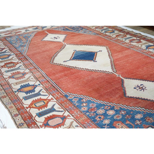 Textile Antique Bakshayesh Rug 10'4'' X 14'11'' For Sale - Image 7 of 11
