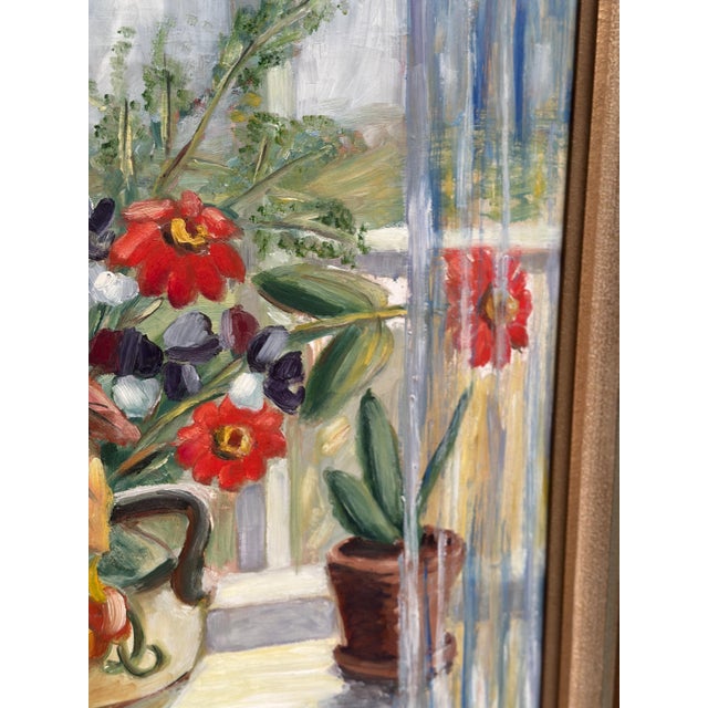 Gerda Tougaard, Flower Still Life, 1960s, Oil on Panel, Framed For Sale - Image 4 of 18