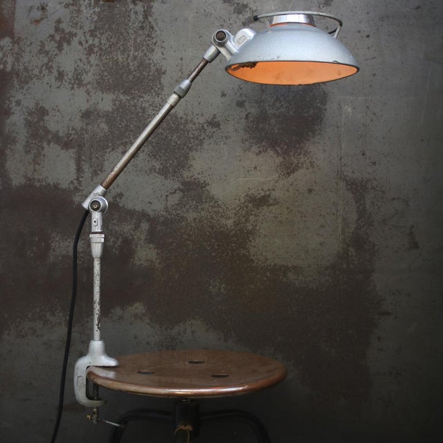 Architect table desk light . Designed by ferdinand solère adjustable in height and angle including plug and switch...