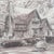 Drawing/Sketching Materials Vintage Signed Pencil Drawing Storybook English Cottage Framed 1989 For Sale - Image 7 of 12