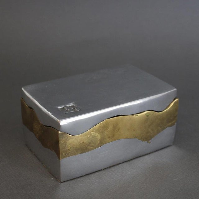 Brutalist Aluminium and Brass Box by David Marshall, 1980s For Sale - Image 16 of 16